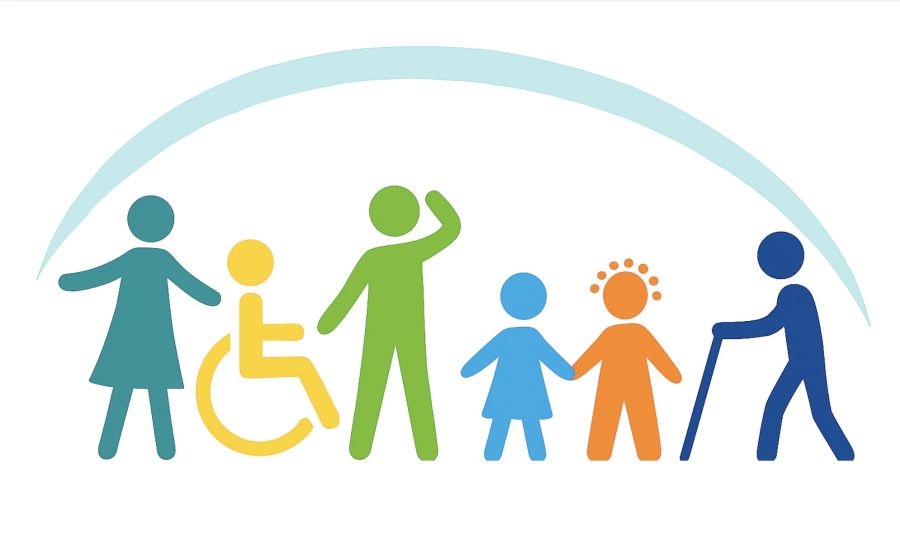 Afbeelding van een diversiteit aan mensen