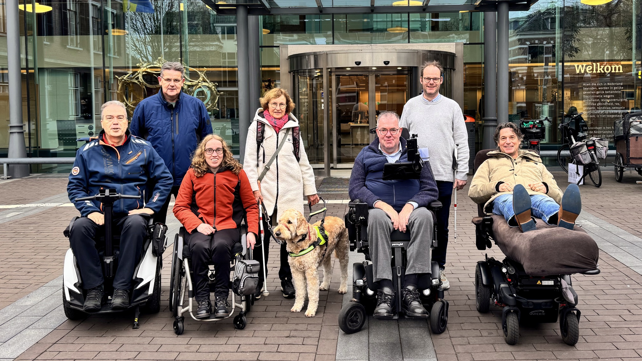 Teamfoto met daarop de leden van de werkgroep toegankelijk Barneveld